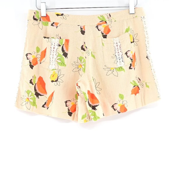 EASEL Floral Lace Accented Floral Shorts #S07 - Picture 4 of 7